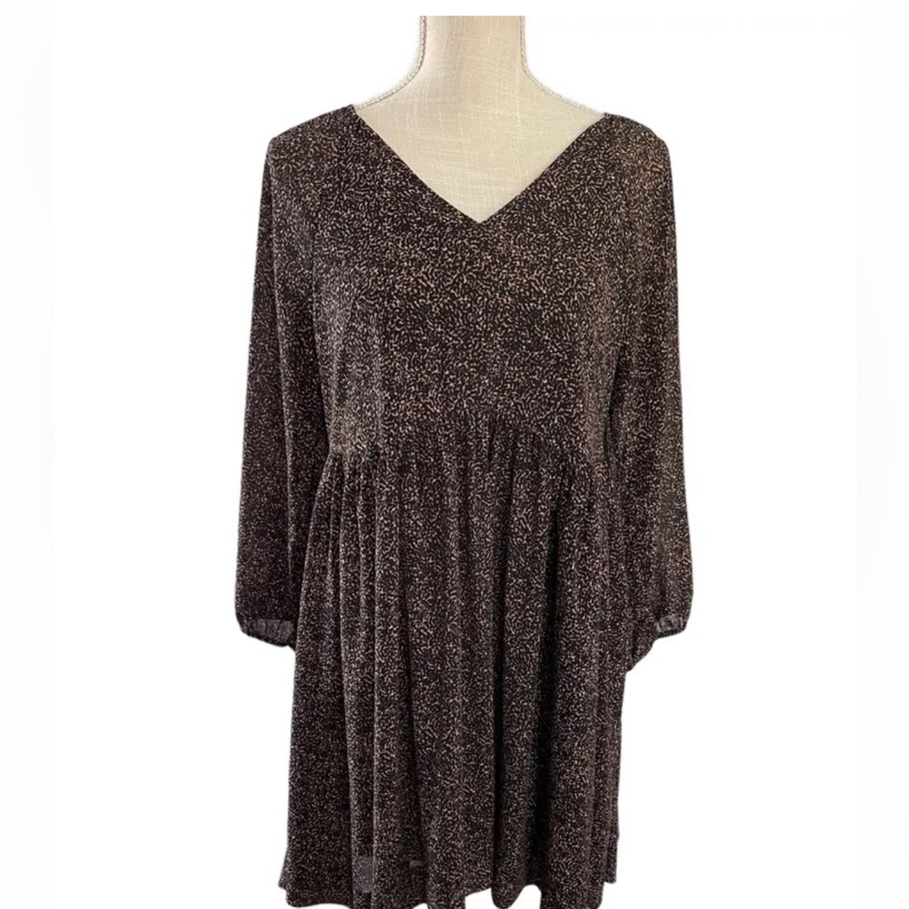Madewell Crinkle Georgette V-Neck Babydoll Dress